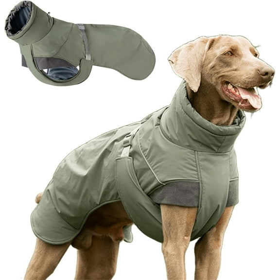 HQREA Greyhound Dog Coat Winter Whippet Jacket Warm Fleece Pet Vest Coat for Large Dogs