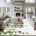 thumbnail image 3 of Non-Slip Rug Pad Rugs Green Eucalyptus Leaves on White Rectangle Area Rugs 5x7Ft Soft Carpet Pads for Living Room Kids Room, Watercolor Fallen Leaf, 3 of 9