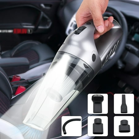 High Power 120W Cordless Vacuum Cleaner Wet&Dry Portable Rechargeable Vacuum Cleaner with LED Light for Car