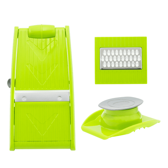 Smart Home Adjustable Mandolin Food Slicer and Grater in Green
