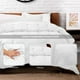 thumbnail image 5 of Juego de Funda Duvet, Bluelander, para Edredón King Size, Diseño Liso, Blanco, 5 of 8