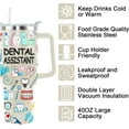thumbnail image 3 of 40 Oz Medical Assistant Tumbler Medical Assistant Gifts Stainless Steel Insulated Medical Assistant Travel Cup with Handle CMA Medical Assistant Week Gifts for Women Men, 3 of 6