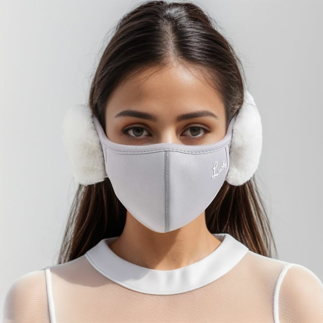 BKER Earmuffs Two In One Fleece Three Interface Earmuffs Keep Warm Outdoors In Winter