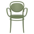 thumbnail image 4 of Compamia Marcel XL Resin Outdoor Arm Chair Olive Green, Set of 2, 4 of 5