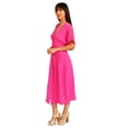 thumbnail image 2 of Vestido manga corta Roman Fashion /Juvenil 0222 (Fiusha) fucsia CH Roman Fashion V-ELY-0222-FIUSHA, 2 of 6