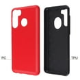 thumbnail image 2 of Samsung Galaxy A21 Phone Case Slim Hybrid Armor Shockproof Impact [Shock Absorption] Rubber Dual Layer Rugged Protective Hard PC Bumper Frame & Soft TPU [RED] Cover for Samsung Galaxy A21 [2020], 2 of 3