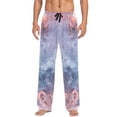 thumbnail image 2 of Cotton Mens PJ Pajama Pants Bottoms Waistband Sleepwear with Pockets Colorful Nebulae Marble, 2 of 7