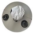 thumbnail image 2 of Solar Fan Hat Ultralight Wide Brim Outdoor Sun Hat with 2 Removable Fans USB/Solar Power Fan Hat for Fishing Hiking Gardening, Light Gray, 2 of 6