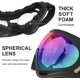 thumbnail image 5 of Gafas de esquí, paquete de 2, gafas de snowboard para niños, niños y niñas, jóvenes, hombres y mujeres, casco compatible con protección UV 400, resistencia al viento, lentes antirreflejos Xemadio WMZL-613-3, 5 of 7