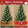thumbnail image 4 of 30 Inch Christmas Tree Skirt – Velvet Plush Tree Mat, Soft Thickened Polyester with Red Ties, Single-Sided Printing, Available in 30in/36in/48in, Perfect for Holiday Xmas Tree Decoration, 4 of 7