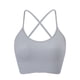 thumbnail image 4 of Sujetador deportivo con tirantes finos y espalda cruzada, de secado rápido, a prueba de golpes, gran espalda, ropa interior de yoga sin espalda, almohadilla de pecho extraíble, sujetador de fitness, 4 of 6