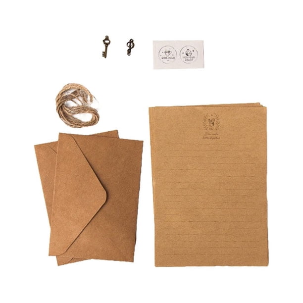 Seitruly Paquete de 12 sobres Kraft de superficie lisa, papel de carta exquisito, sobres hechos a mano, accesorios de estampado, suministros de papelería cartulina Tipo 6