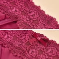 thumbnail image 4 of Fiaer,High Cut Brazilian Underwear for Women,Womens Lace Trim Full Coverage Panties High Waisted Stretch Briefs Red XL, 4 of 5