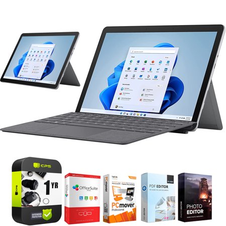 Microsoft 8V6-00001 Surface Go 3 10.5" Intel Pentium Gold 6500Y 4GB RAM 64GB SSD Touch Tablet Bundle