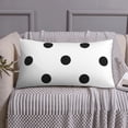 thumbnail image 3 of King Pillow Cases Standard Size - black polka dots white Soft Envelope Closure Microfiber Block Print Pillow Cover, Wrinkle Stain Resistant Travel Pillow Covers Standard Size 20x36in, 3 of 7