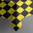 thumbnail image 4 of Yellow and Black Checkered Pattern Rectangle Tablecloth 60"x102",Waterproof Polyester Rectangle Table Cloth, Wipeable Spillproof Polyester Tablecloth for Dining, Camping, Indoor and Outdoor, 4 of 6