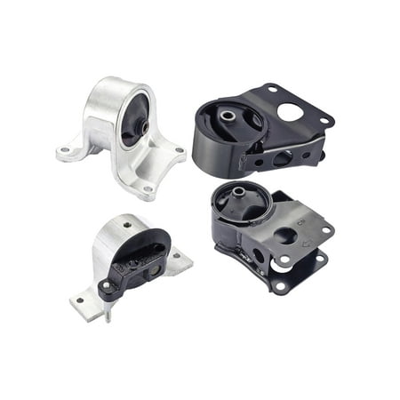 Comptible with 2002 2003 2004 2005 2006 Nissan Altima 2.5L L4 Auto Trans Engine Motor & Trans Mount Set 4PCS Replacement forA7340, A7342, A7341, A7343