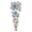 Blue, variant on Gold Tone 7.59 Inch Crystal Rhinestones Floral Leaf Clusters Large Wedding Bouquet Pin Brooch