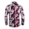 thumbnail image 5 of PBNBP Mens Dress Shirts Floral Print Personality Business Long Sleeve Dress Shirts Vintage Button Down Shirts Turn Down Collar Tops, 5 of 8