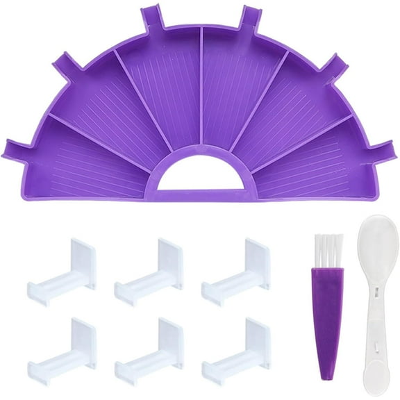 Diamond Art Trays, Diamond Painting Accessories Tray Organizer Kits with Stopper, 6 Grid Multi-Purpose Plastic Bead Sorting Trays for DIY Painting Crafts - Nail Art Beading Plates Cross Stitch Tools