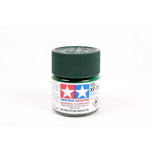 Tamiya 81770 XF-70 Flat Dark Green 2 Acrylic Paint 10ml
