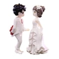 thumbnail image 5 of SEWOART 1Set Resin Wedding Couple Figurines Romantic Bride Groom Statue for Cake Decor and Home Display, 5 of 8