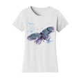 thumbnail image 2 of Gravity Trading Womens Colorful Butterfly Solar Changing Short-Sleeve T-Shirt, White 2X-Large, 2 of 2