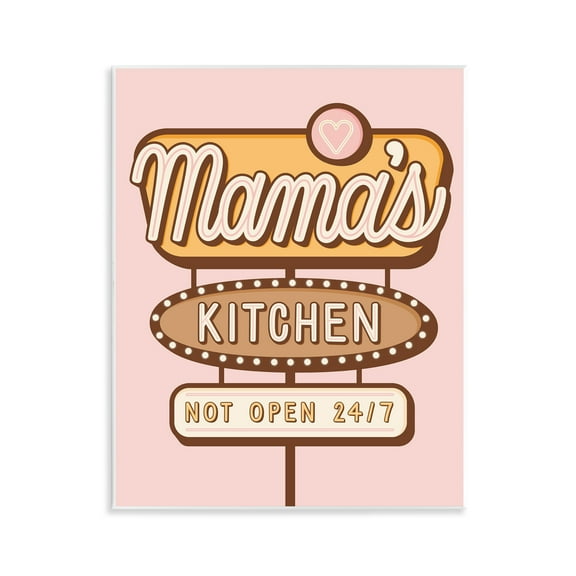 Stupell Industries Retro Mama's Kitchen Text & Numbers Painting Unframed Art Print Wall Art, 11 x 14