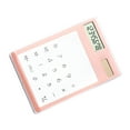 thumbnail image 4 of Calculadora con energía solar pantalla táctil pantalla LCD de 8 dígitos calculadora transparente portátil para oficina escuela hogar rosa, 4 of 5