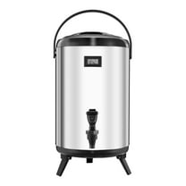 Stainless Steel Beverage Dispenser 3.2 Gal - Insulated Hot & Cold Drink Server with Temperature Display