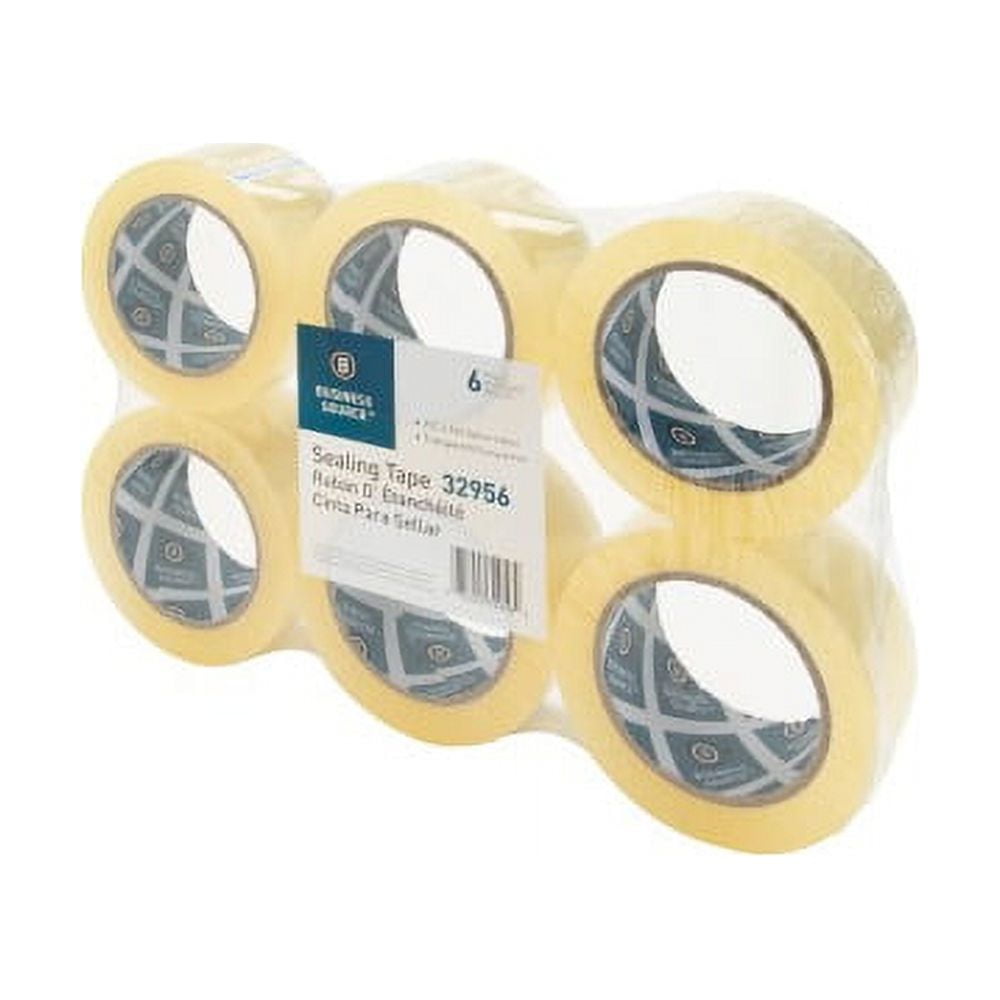 Business Source, BSN32956, Heavy-duty Packaging Tape, 6 / Pack, Clear
