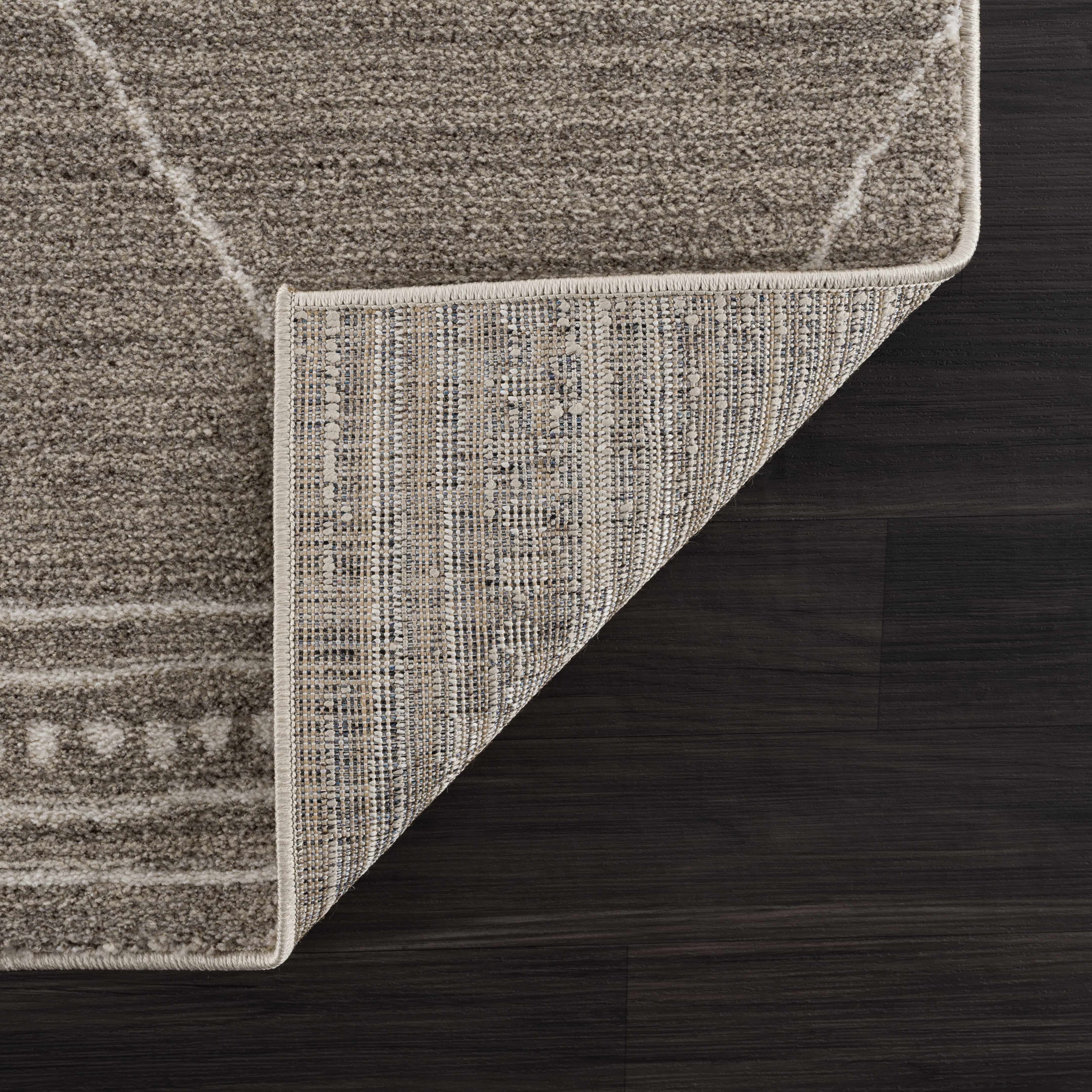 Hauteloom Casablanca Collection Living Room Bedroom Area Rug - Cozy Moroccan Farmhouse Carpet - Brown, White - 3'11" x 5'7"