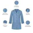 thumbnail image 3 of Panda Uniform Medical Lab Wear for Women, Doctor Coat, 11XL, Ceil Blue, 3 of 8