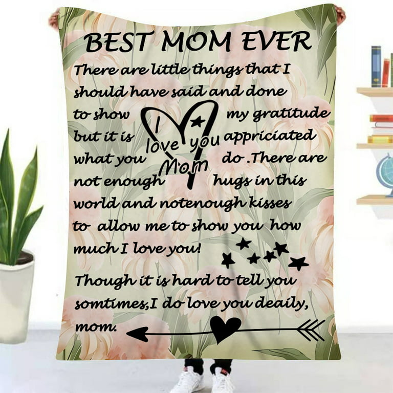 Mom Blanket,Blankets for Mom,Dear Mom Blanket,Mom Blanket from Son,Mother  Blanket,I Love You Mom Blanket,Letter to,52x59''(#172,52x59'')K