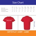 thumbnail image 2 of Gildan Softstyle Crewneck T-Shirt for Men, White Color Short Sleeve Rib Collar Tee, 6 Pack, XL, 2 of 7