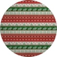 thumbnail image 2 of Addison Rugs Mayfield Premium Machine Washable Transitional Holiday Red Round Rug, 8' x 8', 2 of 6