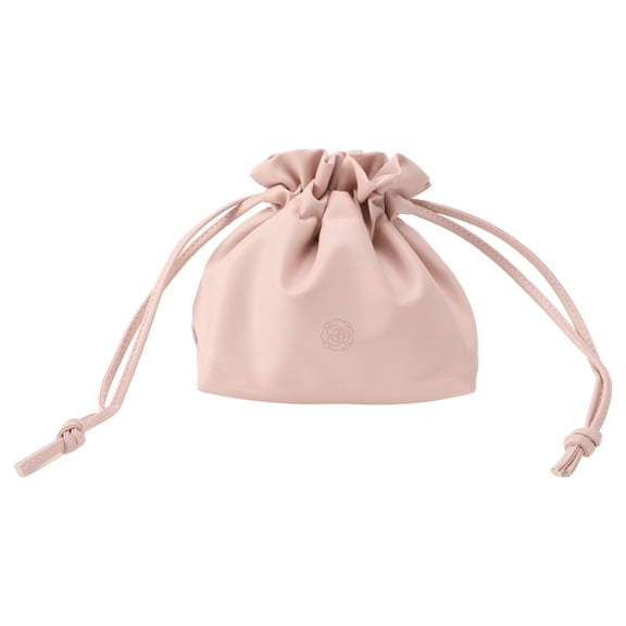 Unique Bargains 1Pc Women Portable Drawstring Cosmetic Durable Bag for Toiletry Pink