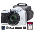 thumbnail image 1 of Kodak PIXPRO AZ425 Digital Camera (White) (AZ425WH) + 64GB Card + Bag + Cloth, 1 of 5