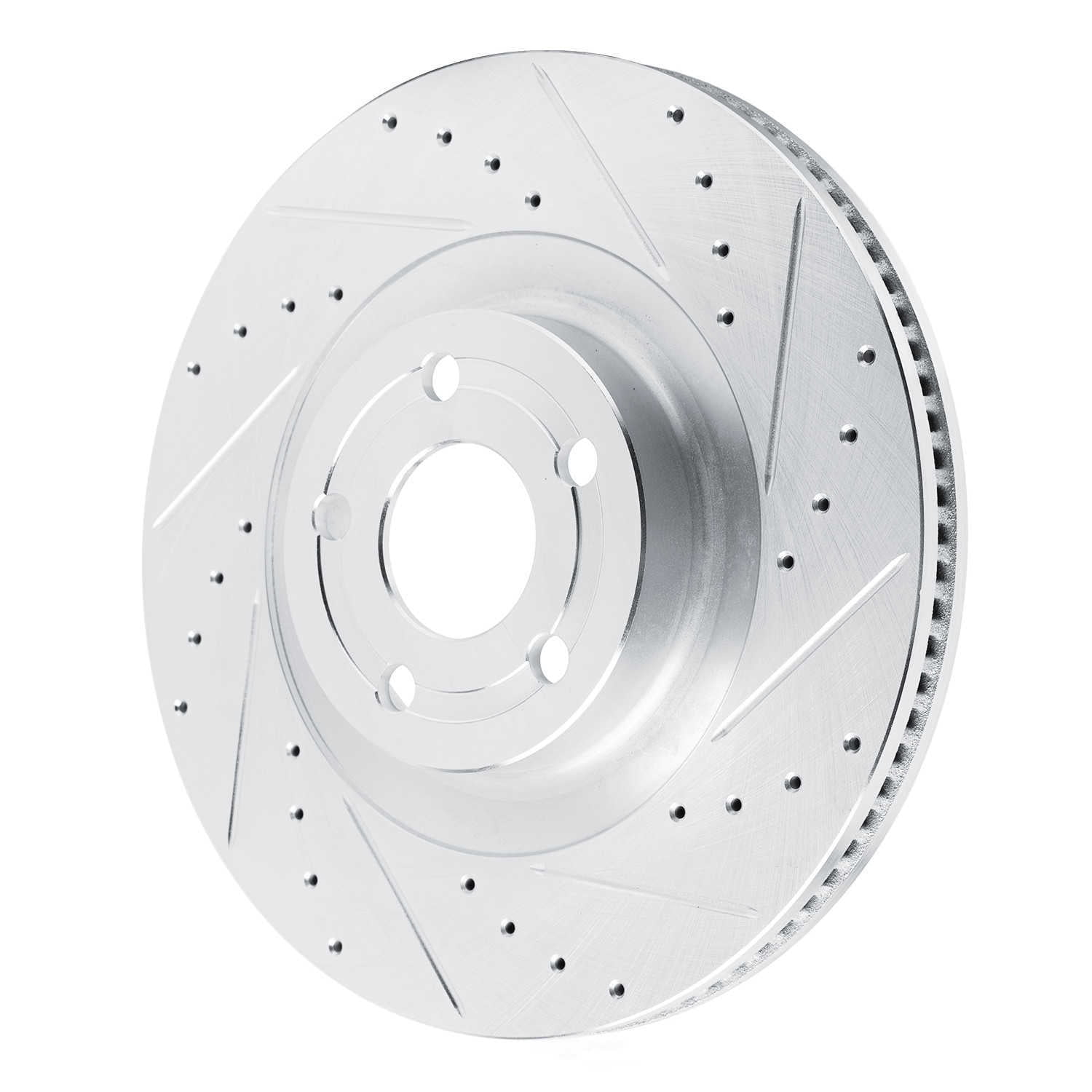 Dynamic Friction Company 631-54296R DFC Brake Rotor - Drilled And Slotted - Silver