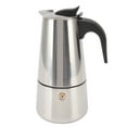 thumbnail image 2 of Moka Pot, Stainless Steel Double Bottom Electric Coffe Maker  For Outdoor Camping 100ml,200ml,300ml,450ml,600ml, 2 of 8