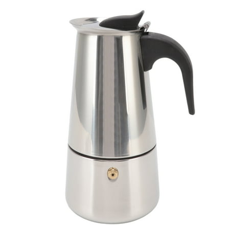 

Electric Coffe Maker Stainless Steel Moka Pot Exquisite Double Bottom For Outdoor Camping 100ml 200ml 300ml 450ml 600ml