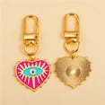 thumbnail image 2 of 2Pcs Alloy Key Chains Rotationable Clasp Keyring Evil Blue Eye Love Heart Pendant Keychain Women Car Key Bag Decoration Accessor, 2 of 6