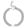 thumbnail image 2 of GKNET Minimalist Hip Hop Metal Bracelets for Women Men Titanium Steel Pendant Brac WY4, 2 of 5