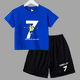 thumbnail image 5 of Traje deportivo de verano CR7 Ronaldo para niños de 2 a 14 años, conjunto de 2 piezas, camisetas de manga corta informales y pantalones cortos, conjuntos de ropa de ídolo para niños, 5 of 5