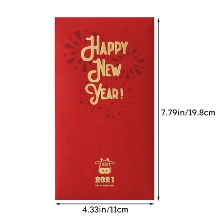 

wendunide home textiles Red Envelope Gift Card Bag 2021 With Gold Foil Hot Stamping Chinese New Year B