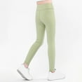 thumbnail image 4 of XXWXYD Kids Girls Leggings Spring Skinny Stretc𝗁y High Waist Ankle Length Yoga Pants Seamles Loung𝖾 Footless Tights Comfortable Workout Leggings, 4 of 5