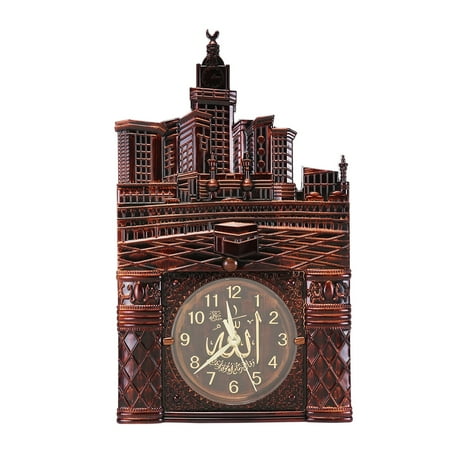 Islamic Prayer Clock Plastic Islamic Wall Clock Makkah Arabic Quran hangingwallclock Muslim Ramadan Eid Decor ()