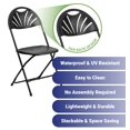 thumbnail image 5 of Fan Back Plastic Folding Chairs, Black, 8 Pack, 5 of 10