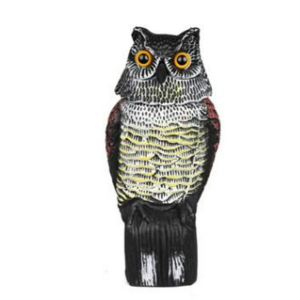 Gulirifei Rotating 360 Degrees Fake Owl Decoy To Scare Birds Away For Garden Yard Outdoor Com Gulirifei Rotating 360 Degrees Fake Owl, Do Garden Owls Scare Birds