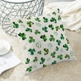 thumbnail image 6 of St Patricks Day Pillow Covers 18x18 Inch Set of 2 for Watercolor Green Clover Decor Throw Pillows Spring Nature Plant Shamrock Outdoor Decorative Cushion Cases for Couch Bed Decorations, 6 of 6